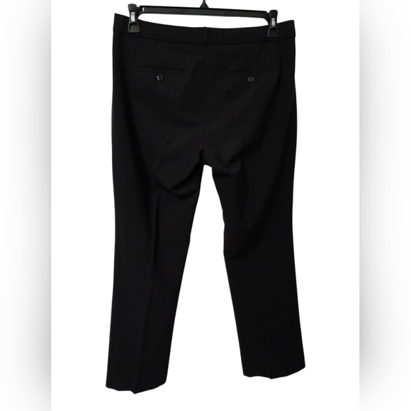 Banana Republic Logan Pants Womens Size 8 Black Italian Wool Washable Trousers - Picture 2 of 6